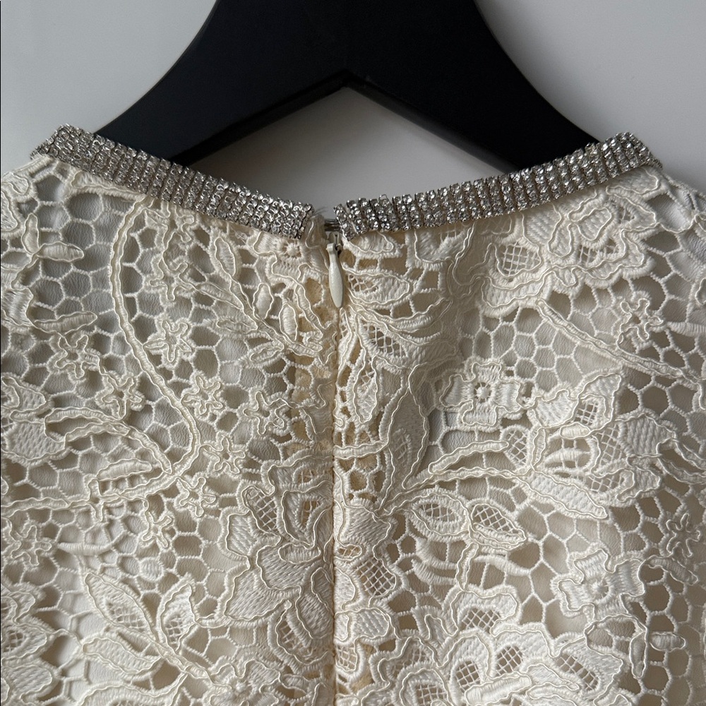 Self-Portrait Crystal Embellished Lace Bow Mini Dress - Picture 7 of 11